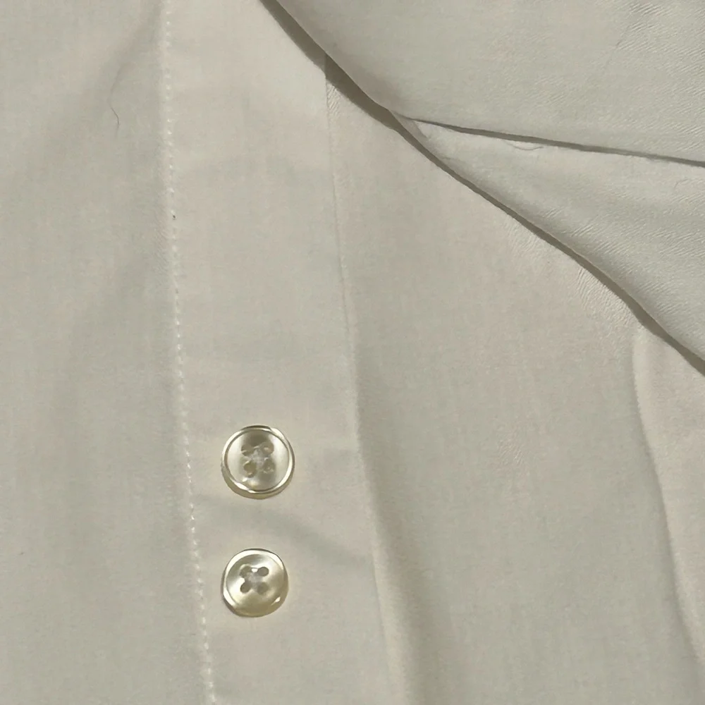 Men’s Calvin Klein Shirt 16 32/33 White Long Sleeve Button Down Collar - Picture 4 of 4